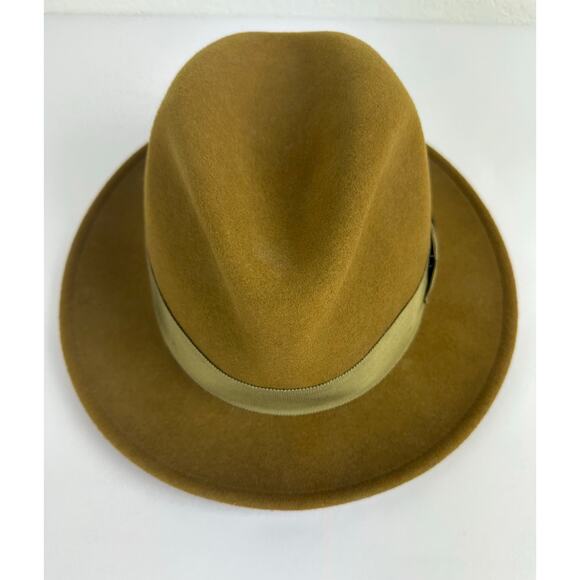 Goorin Bros "Dean the Butcher" 100% Wool Fedora Hat Size XL Whiskey Brown - Picture 2 of 9